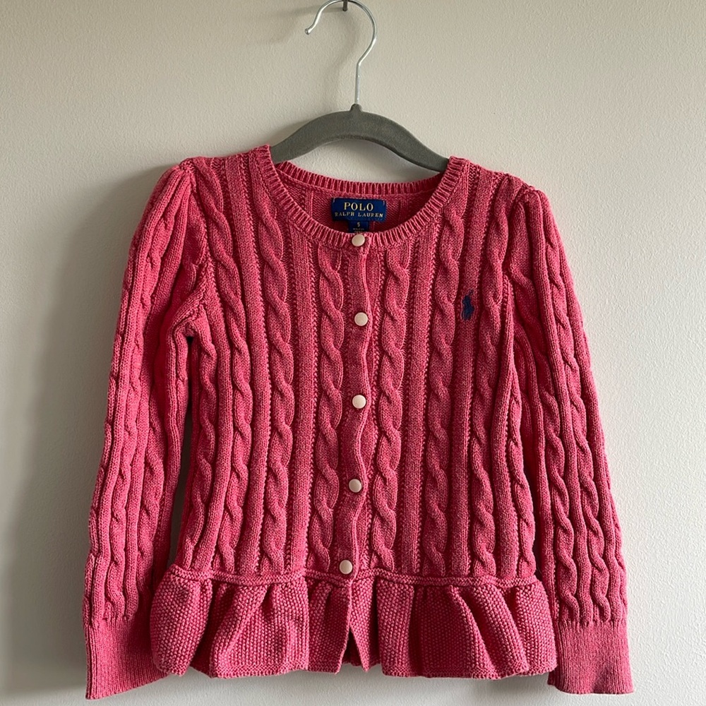 Dusty Rose Pink Polo sweater, size 5